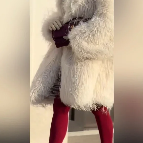 Zara faux fur coat limited edition
